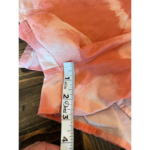 Nike DriFit Women Running Shorts XL Elastic Waist Comfy Colorful Orange Tie Dye - Picture 5 of 11